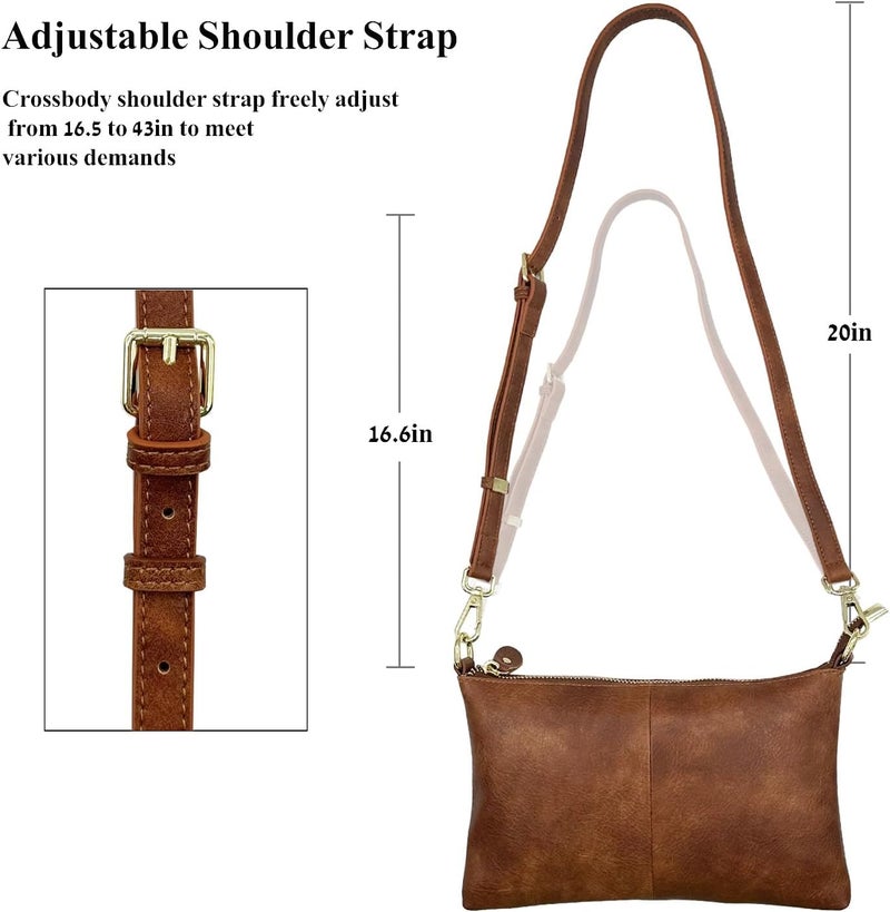 Beurlike Leather Wristlet Wallet Clutch Purses For Women Small Crossbody Phone Bags - Image 5